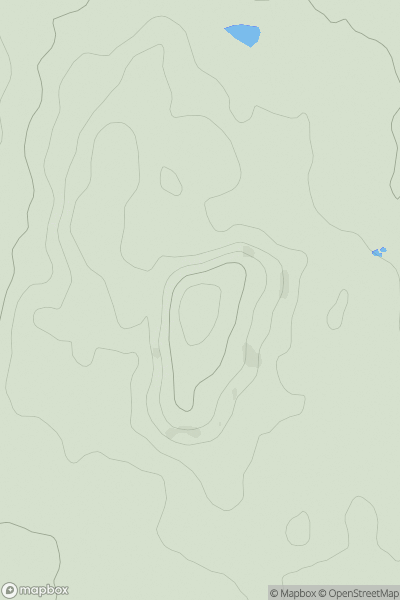 Thumbnail image for Round Hill [Lancashire, Cheshire and S Pennines] showing contour plot for surrounding peak